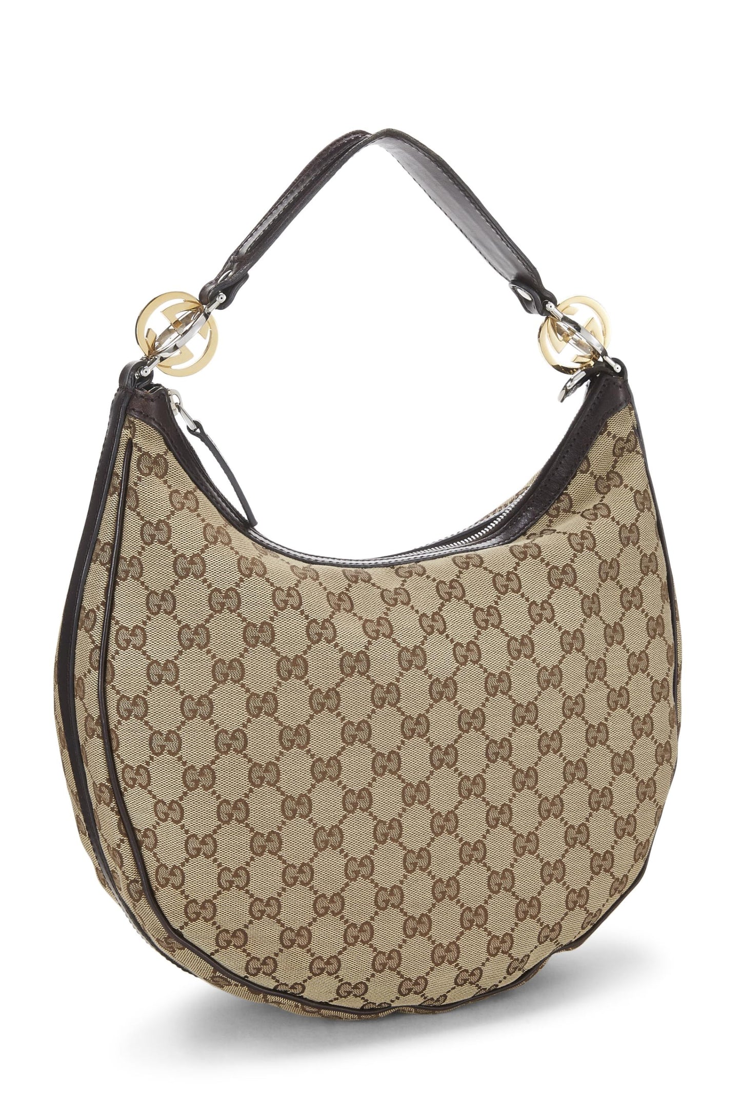 Gucci, sac hobo Twins en toile GG d'origine d'occasion, marron