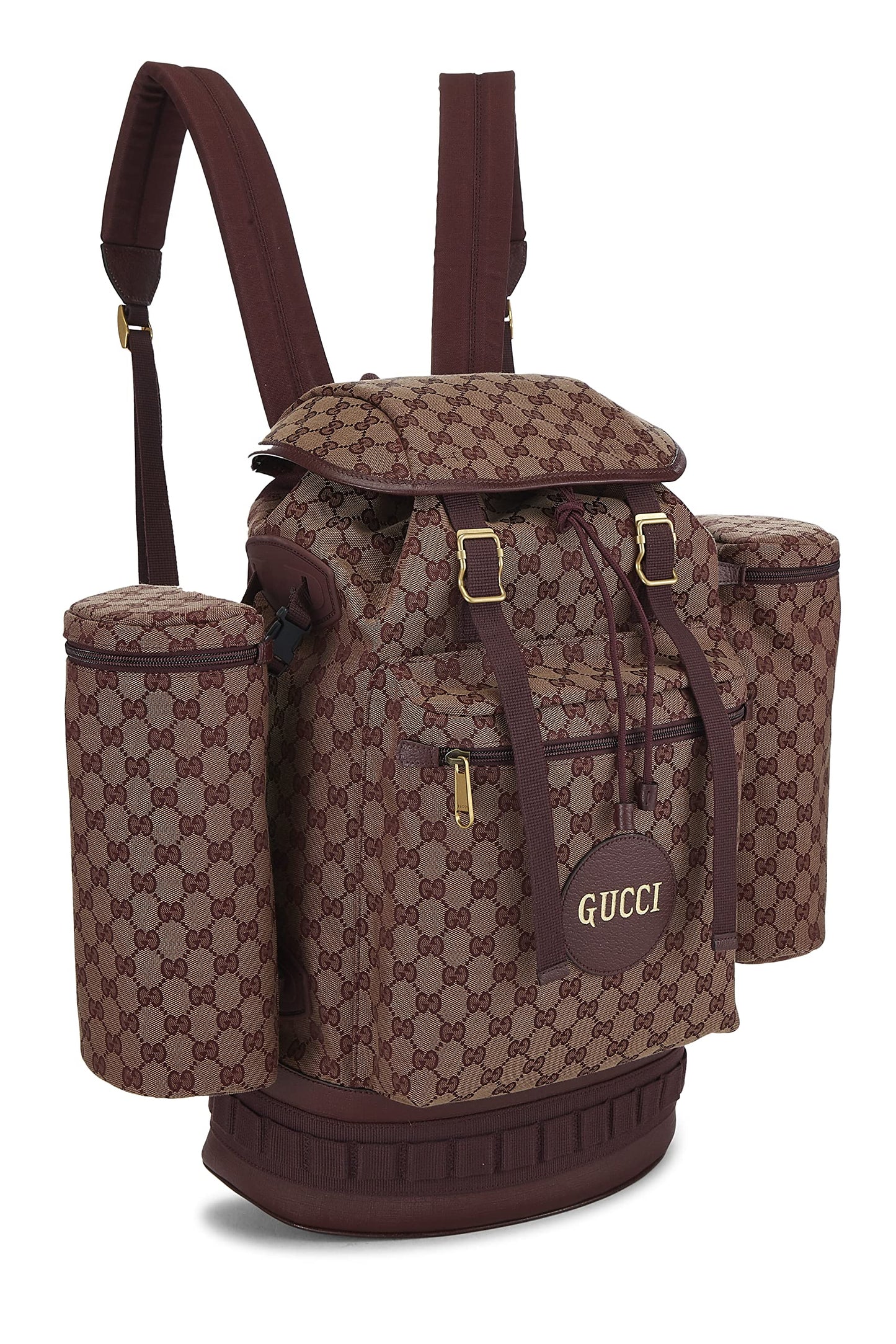 Gucci, Mochila de trekking Alpina de lona GG en color burdeos Pre-Loved, Burdeos