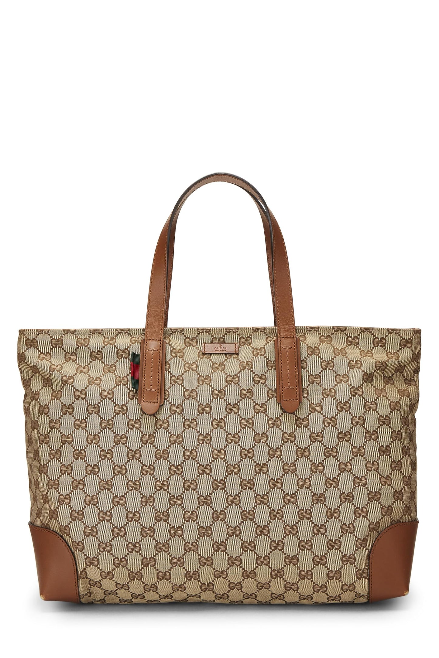 Gucci, sac fourre-tout en toile GG marron d'occasion, marron