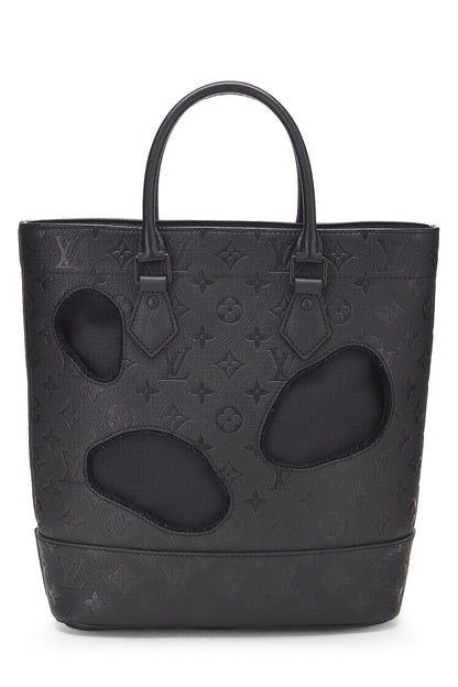 Louis Vuitton, Pre-Loved Comme des Garçons x Louis Vuitton Black Monogram Empreinte Bag with Holes PM, Black