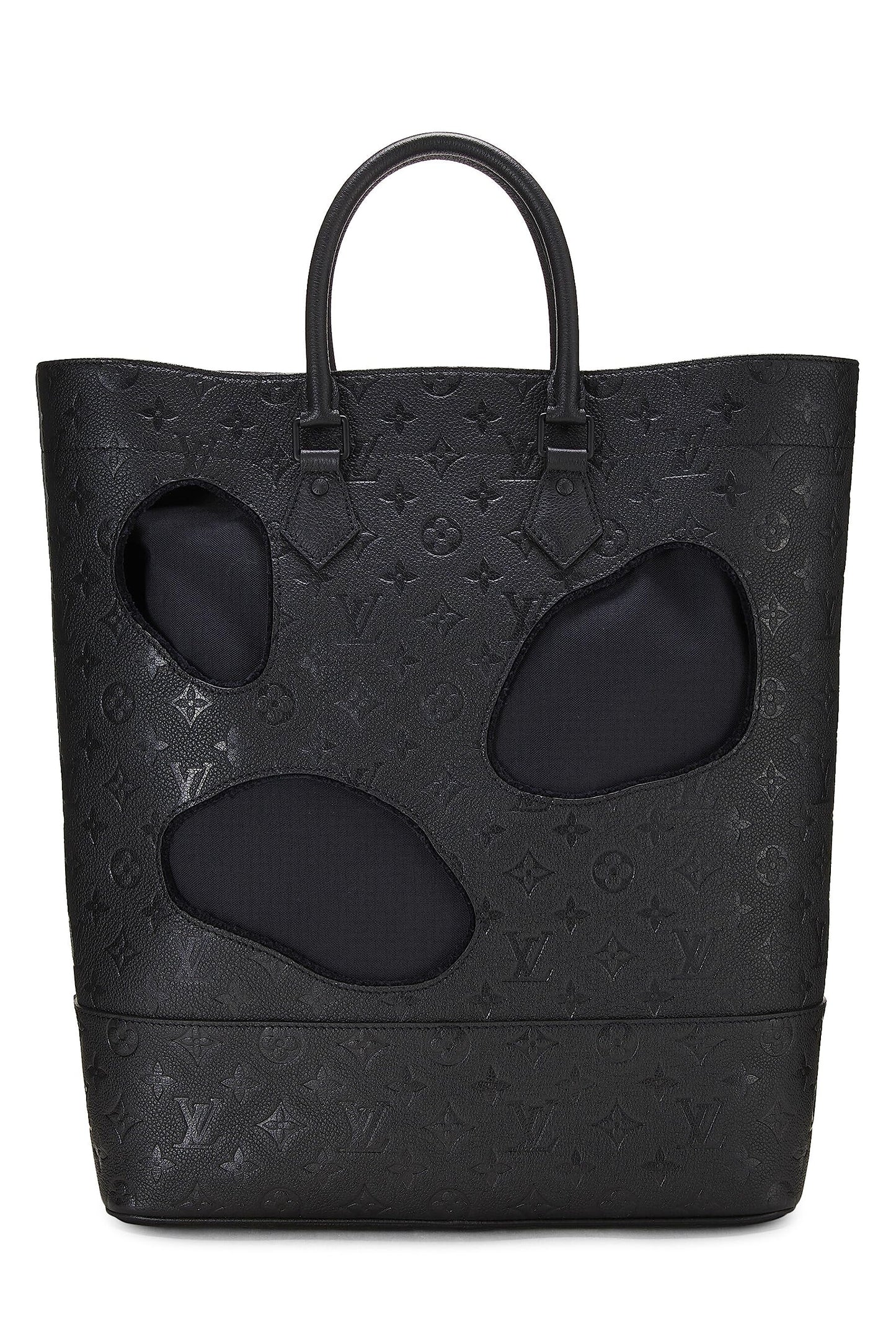 Louis Vuitton, Sac Empreinte Monogram Noir Pré-Aimé Comme Des Garçons x Louis Vuitton avec Trous MM, Noir