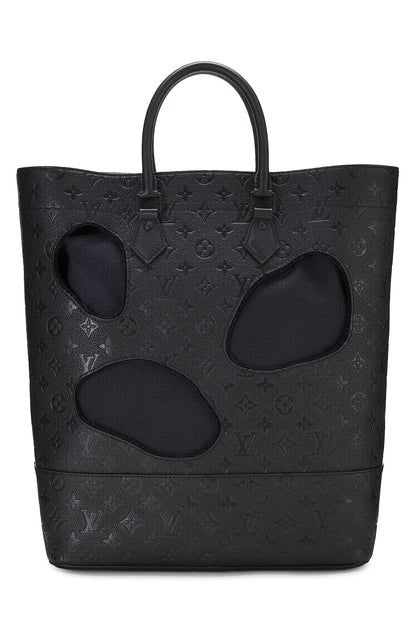 Louis Vuitton, Pre-Loved Comme Des Garçons x Louis Vuitton Black Monogram Empreinte Bag with Holes MM, Black