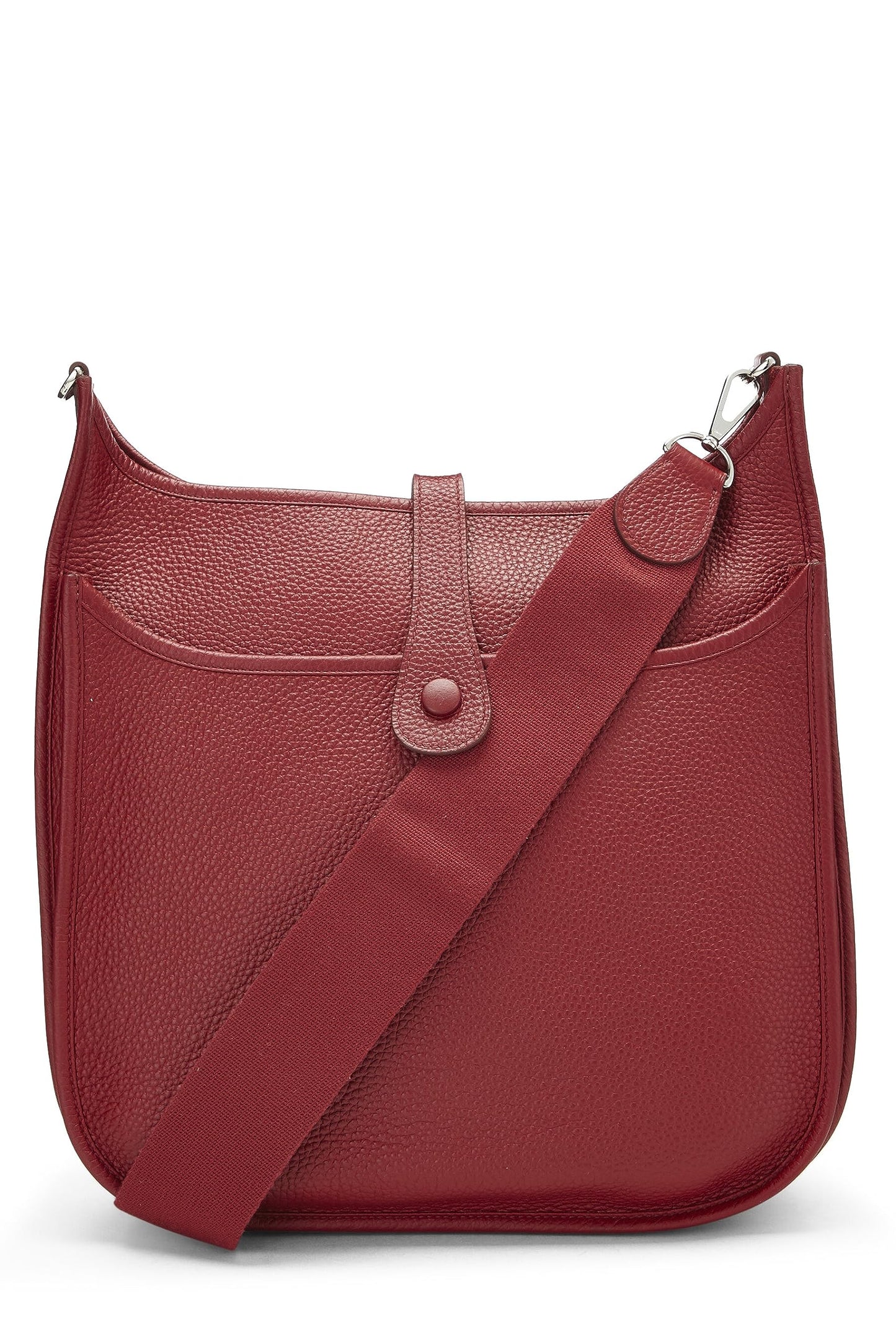 Hermès, Pre-Loved Red Clemence Evelyne III GM, Rouge Garance