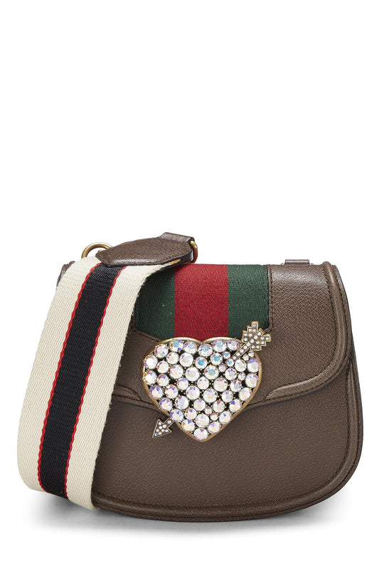 Gucci, Bolso de hombro Totem Linea de cuero marrón Pre-Loved pequeño, Marrón