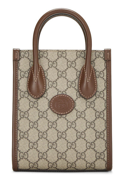 Gucci, Pre-Loved Brown Original GG Supreme Interlocking GG Tote Mini, Brown