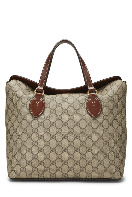 Gucci, Pre-Loved Original GG Supreme Canvas Linea Fold Over Bag, Brown