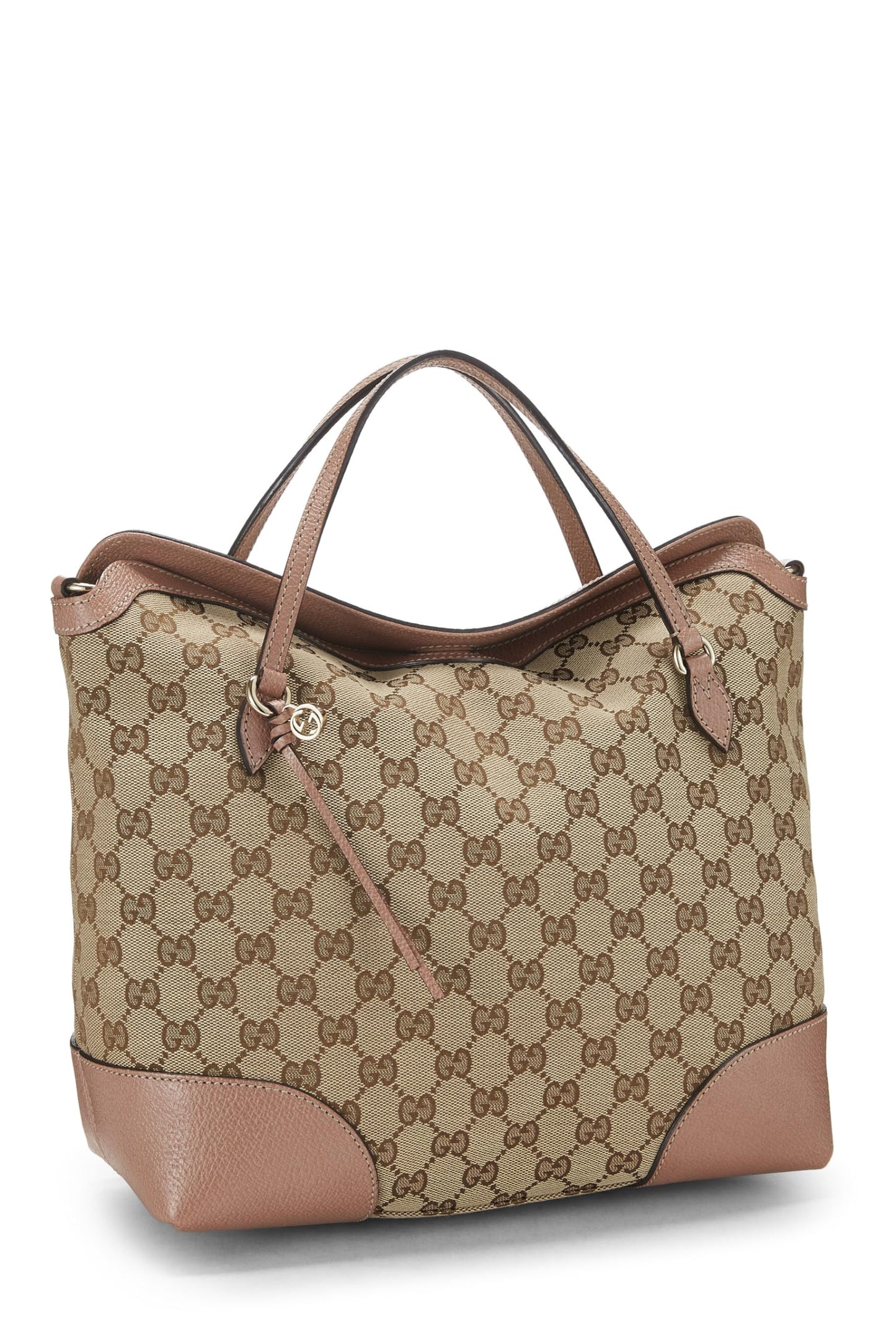 Gucci, sac à main Bree en toile GG rose d'occasion, rose