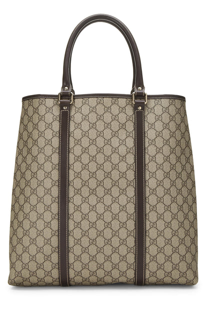 Gucci, sac fourre-tout en toile GG Supreme d'origine d'occasion, marron