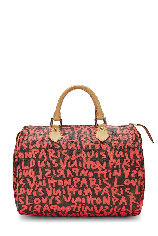 Louis Vuitton, Pre-Loved Stephen Sprouse x Louis Vuitton Pink Graffiti Speedy 30, Rosa