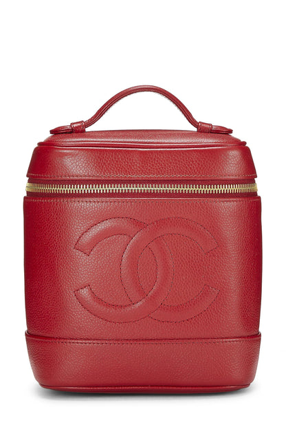 Chanel, Pre-Loved Red Caviar Timeless Vanity, Red