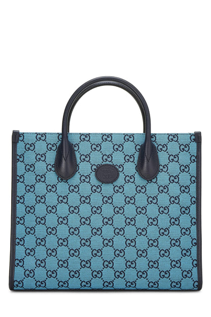 Gucci, Pre-Loved Blue Original GG Canvas Tote Small, Blue