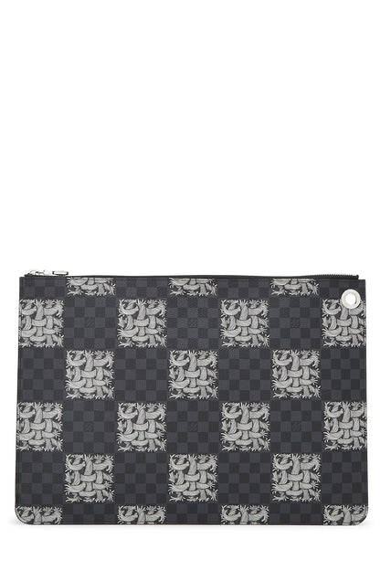 Louis Vuitton, Pré-aimé Christopher Nemeth x Louis Vuitton Damier Graphite Pochette Jour GM, Noir