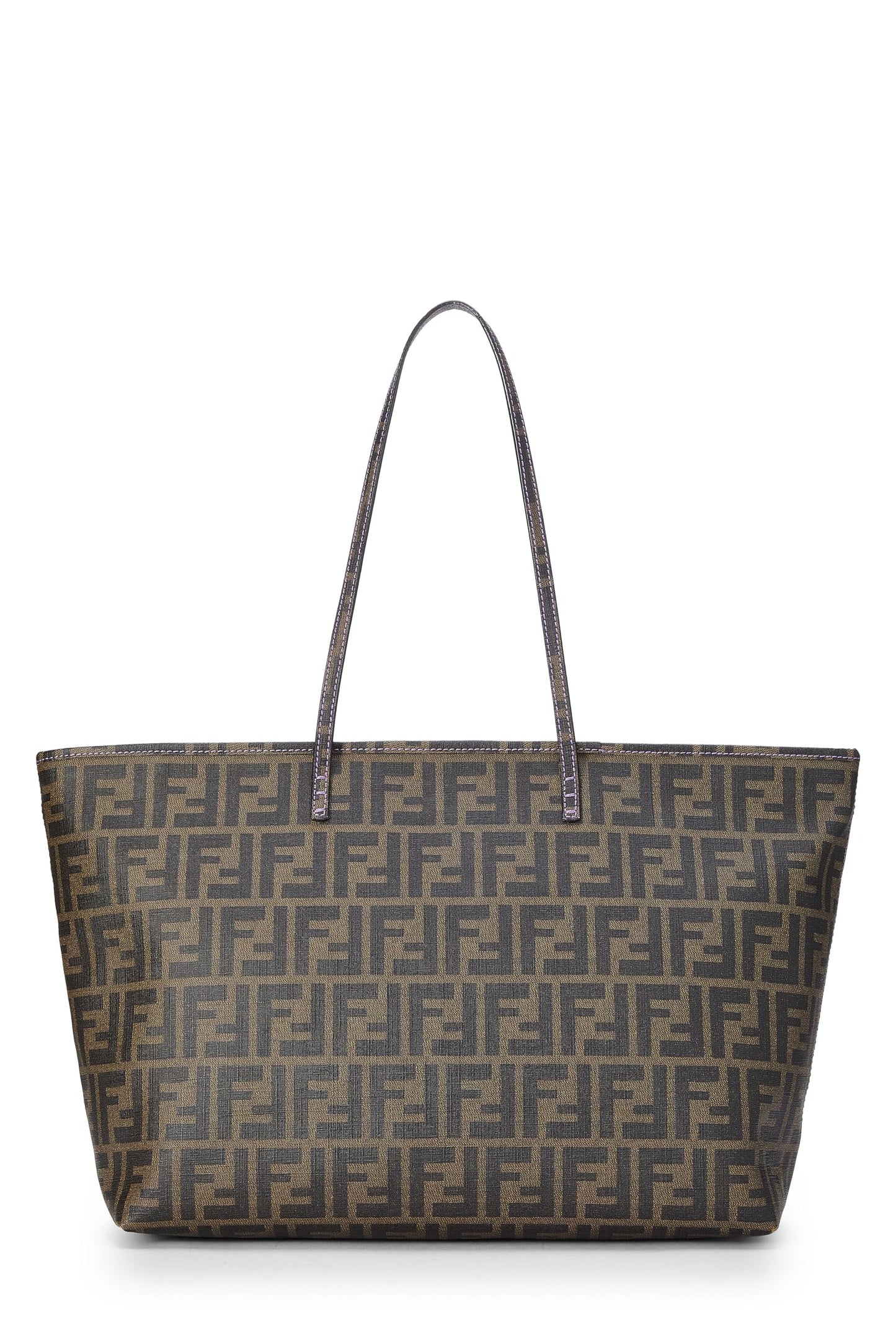 Fendi, sac fourre-tout en toile enduite Zucca violet d'occasion, violet