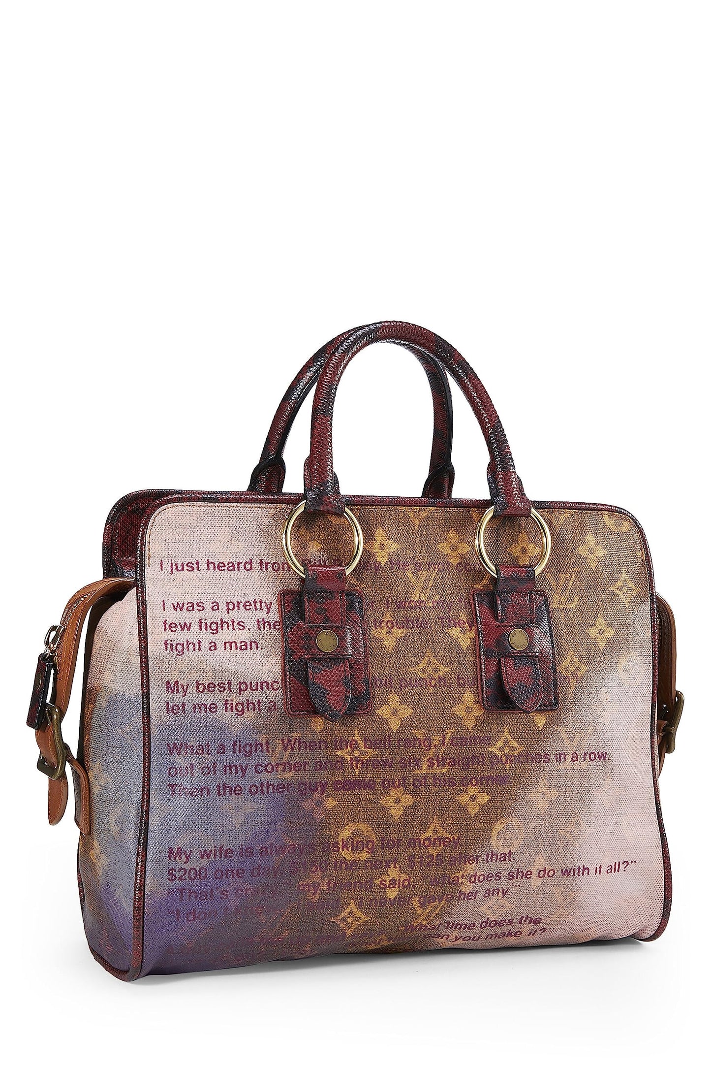 Louis Vuitton, Bolso de bromas para graduados con monograma morado de Richard Prince x Louis Vuitton pre-Loved, multicolor