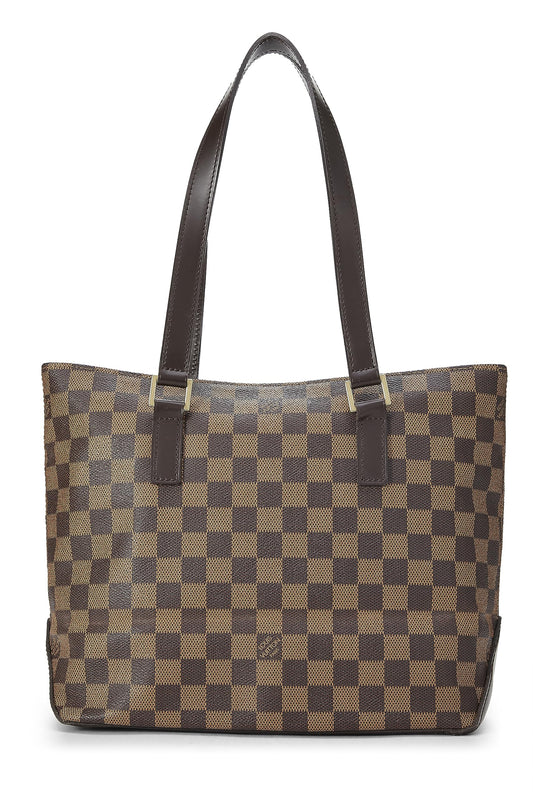 Louis Vuitton, piano Damier Ebene Cabas pre-amado, marrón