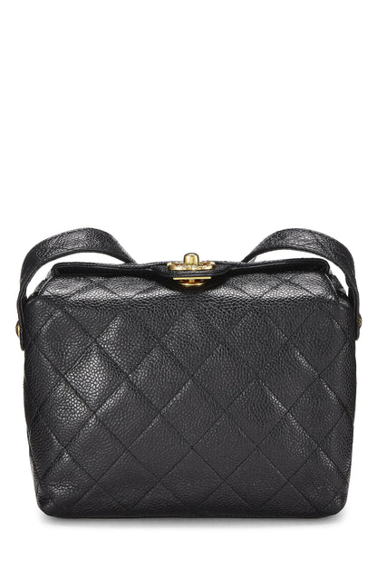 Chanel, sac à bandoulière Black Caviar d'occasion, noir