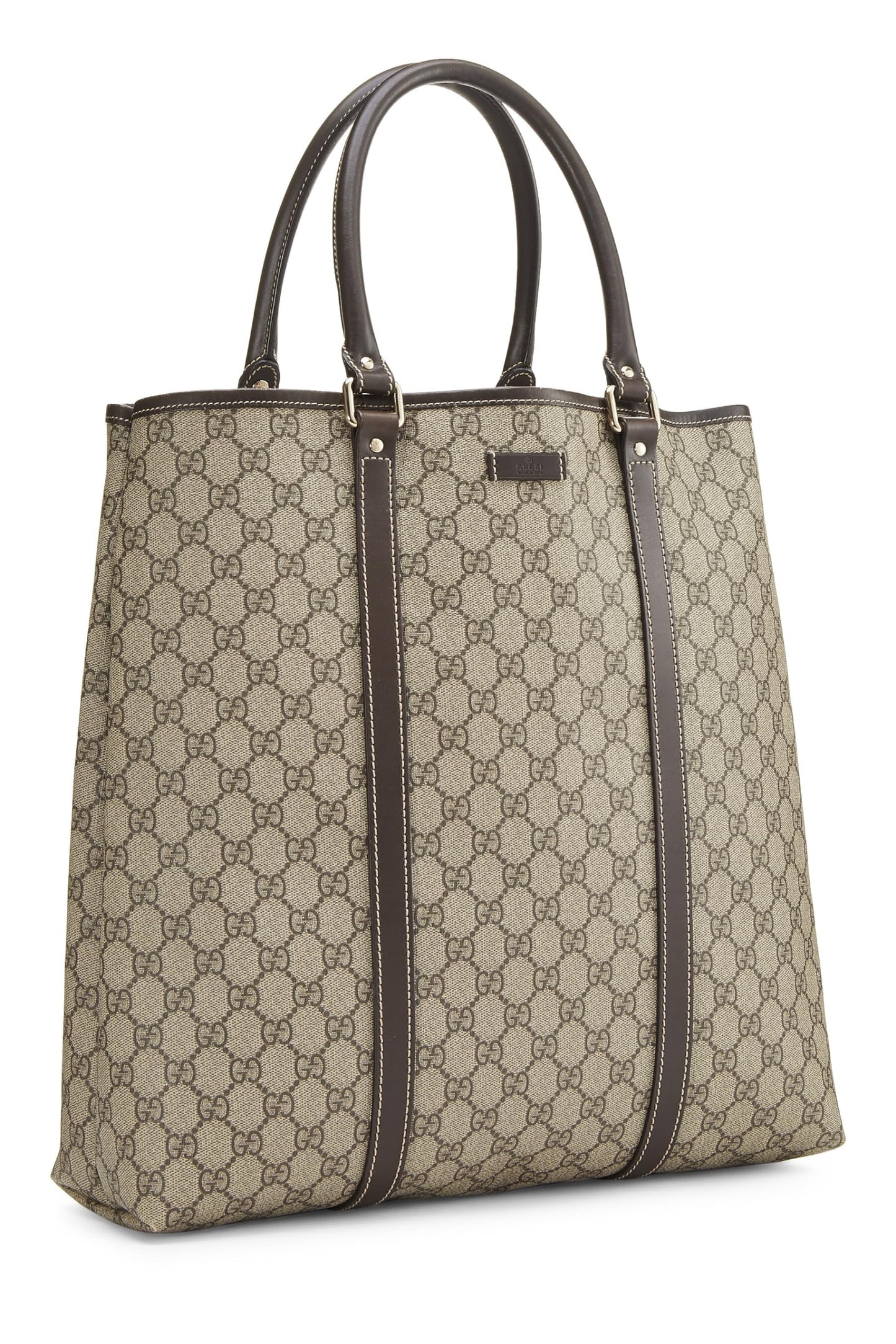 Gucci, sac fourre-tout en toile GG Supreme d'origine d'occasion, marron