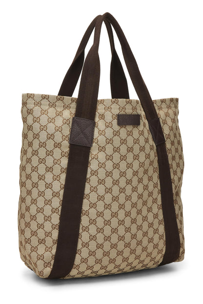 Gucci, sac fourre-tout en toile GG d'occasion, marron