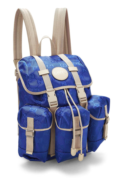 Gucci, Pre-Loved Blue Nylon Off The Grid Backpack, Blue