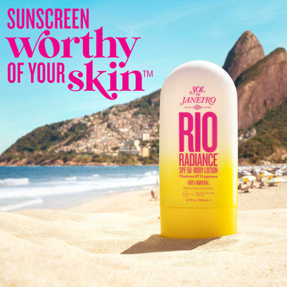 Sol de Janeiro Rio Radiance Lotion pour le corps 100 % minérale UVA/UVB à large spectre SPF 50