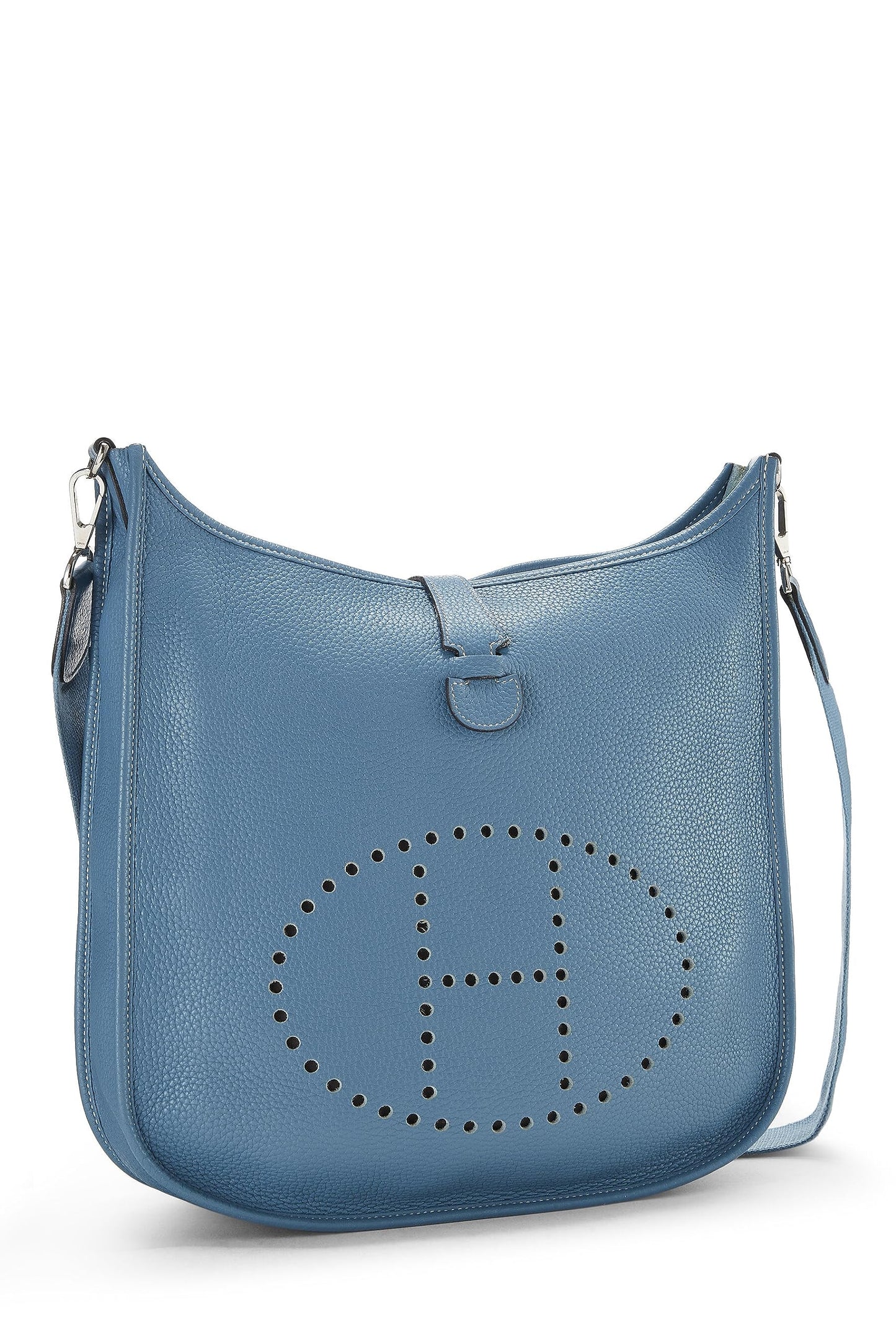 Hermès, Clémence Evelyne III GM Bleu Turquoise d'occasion, Bleu