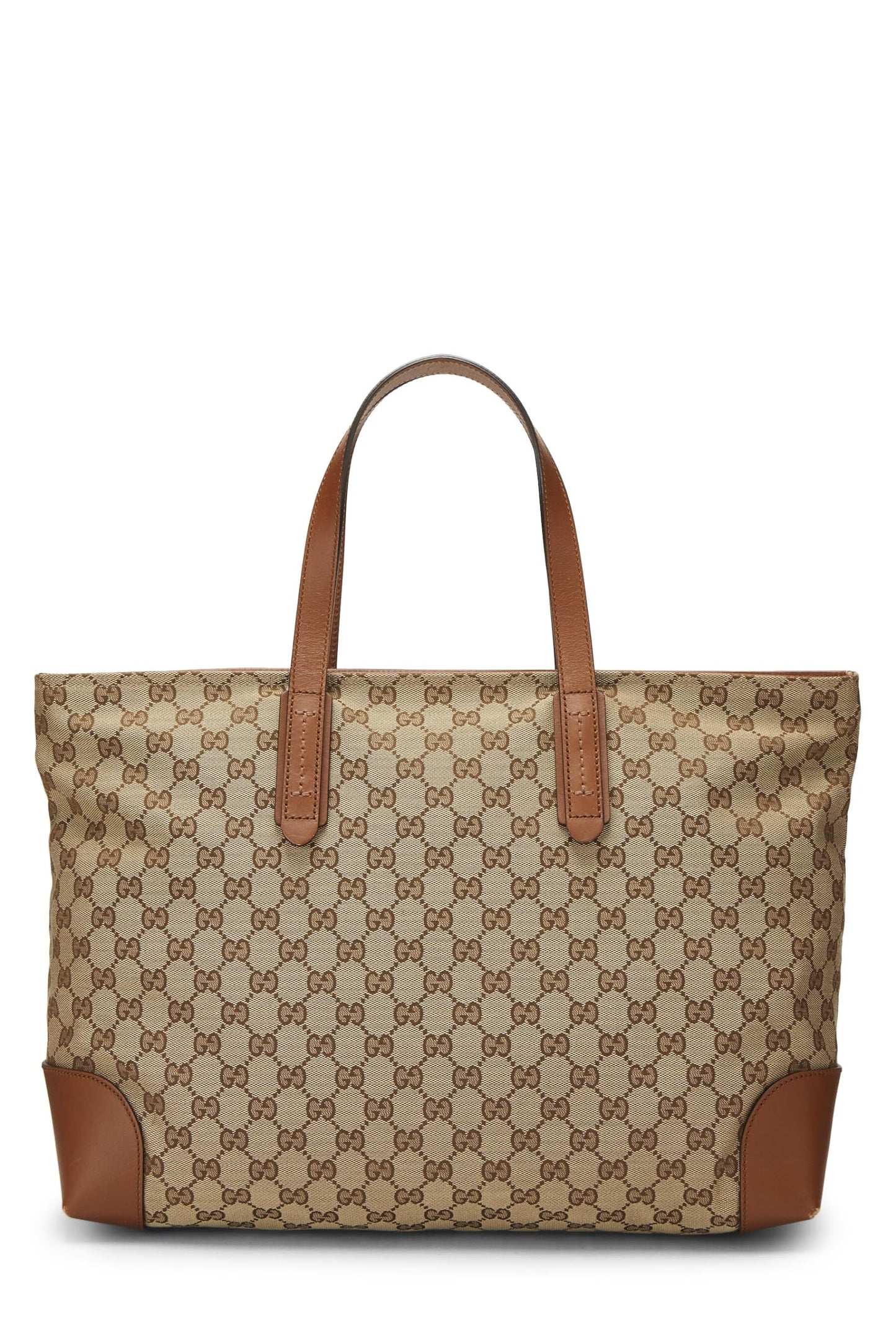 Gucci, sac fourre-tout en toile GG marron d'occasion, marron