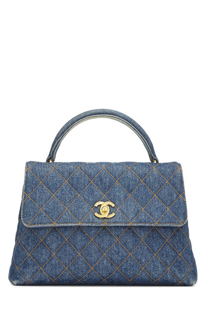 Chanel, Kelly vaquera azul pre-loved pequeña, Azul