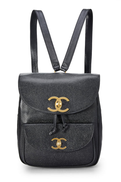 Chanel, Pre-Loved Black Caviar Backpack Medium, Black