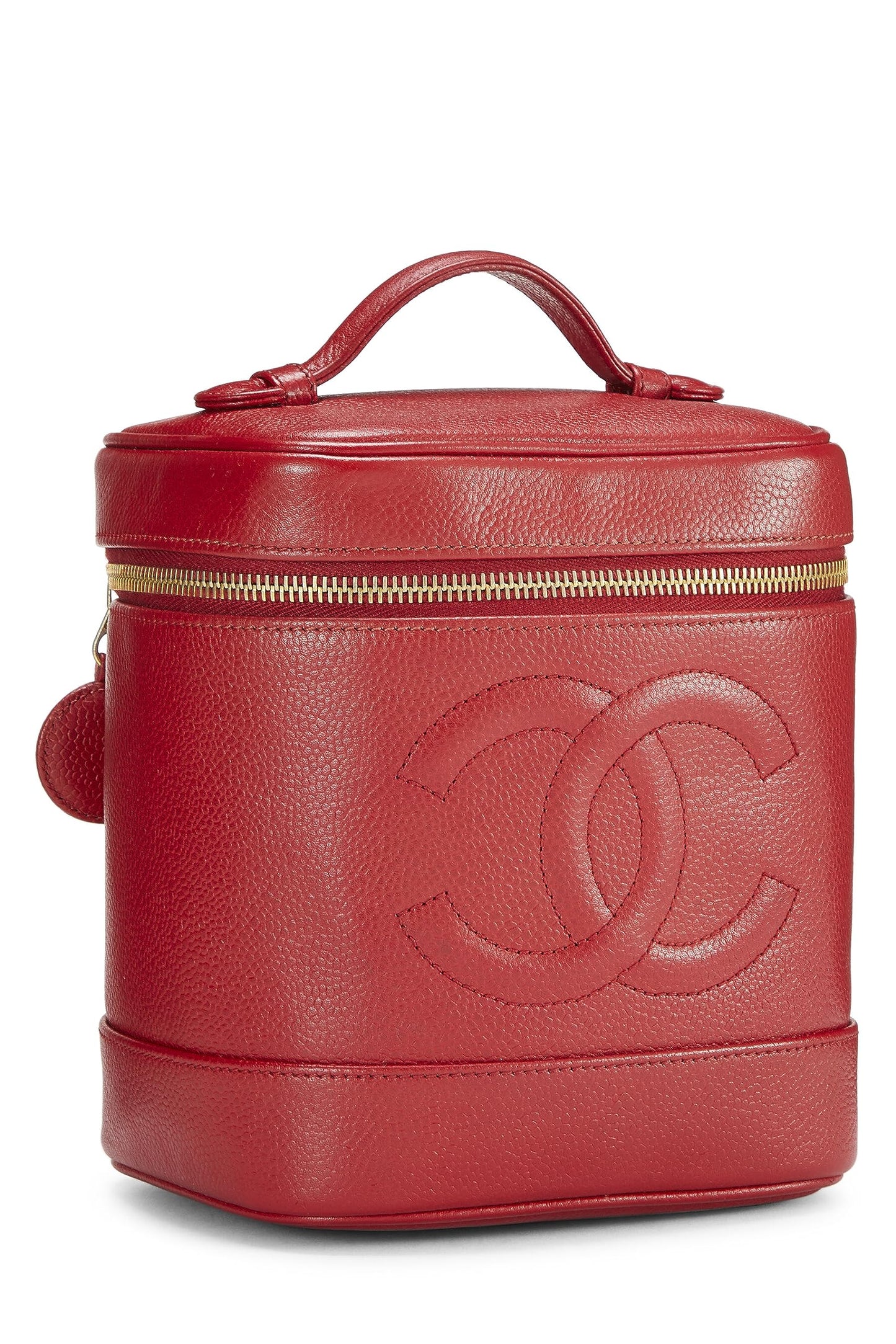 Chanel, tocador Timeless de Caviar rojo Pre-Loved, rojo