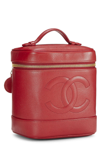 Chanel, Pre-Loved Red Caviar Timeless Vanity, Red