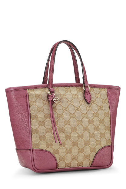 Gucci, sac fourre-tout Bree à poignée supérieure en toile GG violet d'occasion, petit modèle, violet