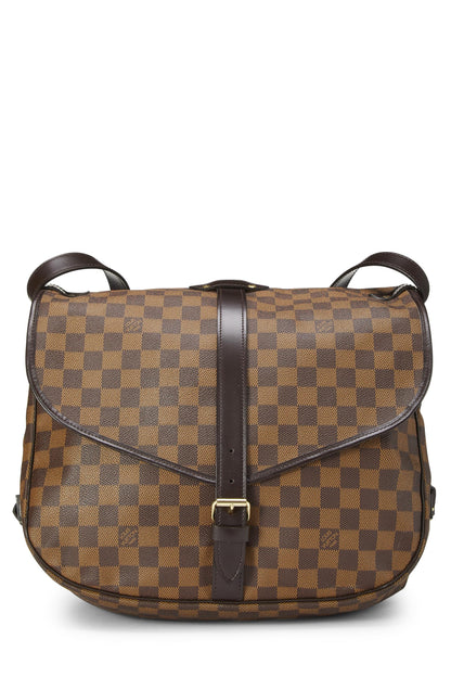 Louis Vuitton, Damier Ebene Saumur 35 usado, Marrón