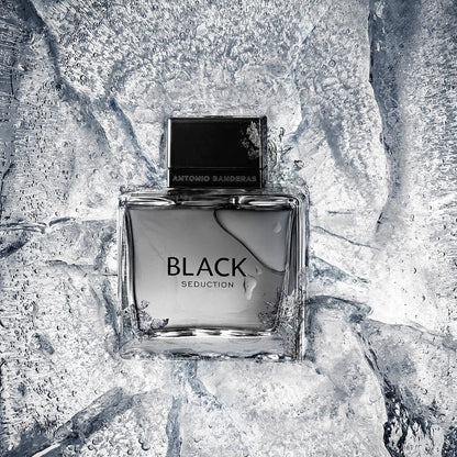 Antonio Banderas Perfumes - Black Seduction - Eau de Toilette Spray para Hombre - Larga Duración - Fragancia Elegante, Masculina y Sexy - Aroma Ámbar Amaderado - Ideal para Eventos Especiales - 3.4 Fl Oz