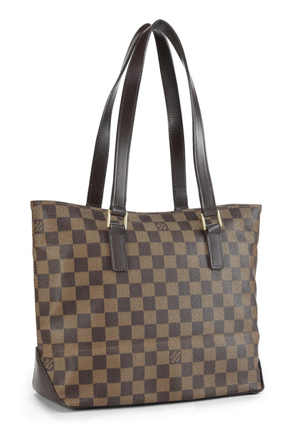 Louis Vuitton, piano Damier Ebene Cabas pre-amado, marrón