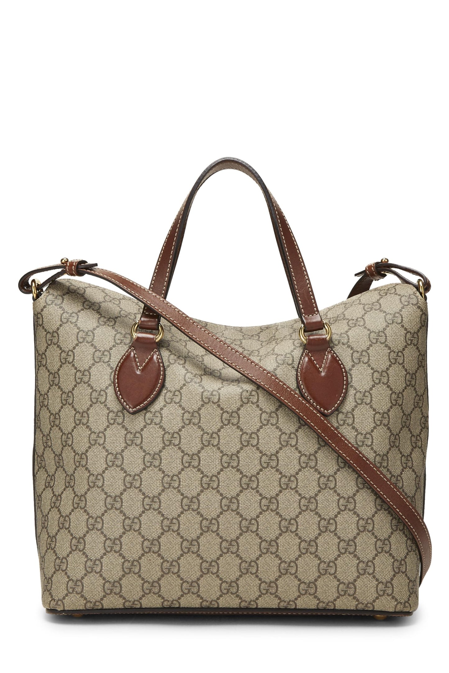 Gucci, sac à main Linea en toile suprême GG d'occasion, marron