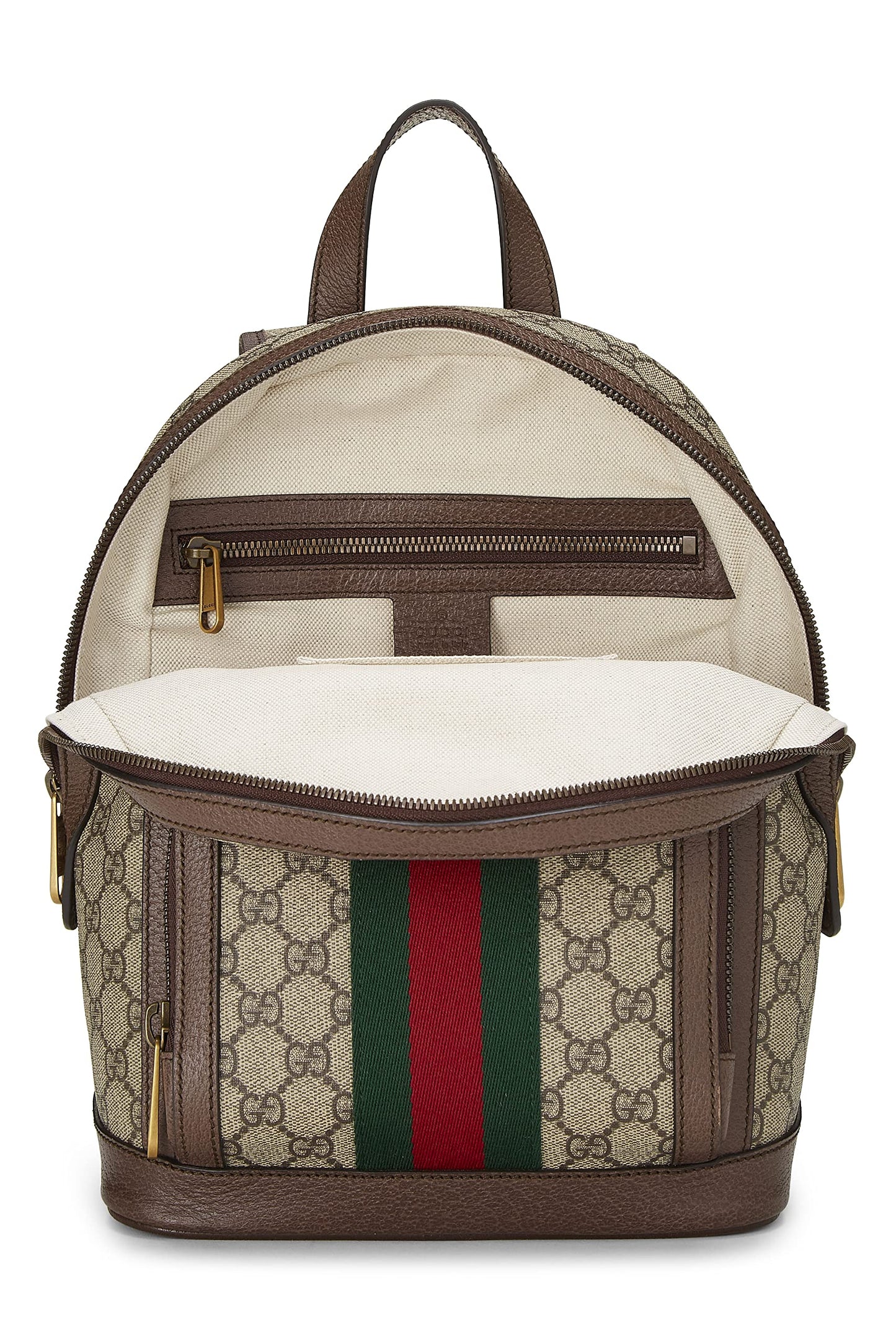 Gucci, Pre-Loved Original GG Supreme Canvas Ophidia Backpack Small, Brown