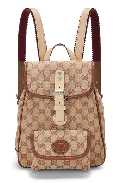 Gucci, Pre-Loved Original GG Canvas Kids Backpack, Brown