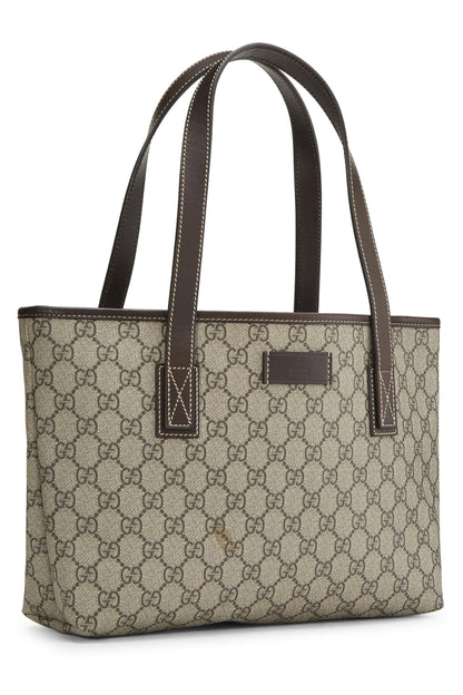 Gucci, sac fourre-tout en toile GG Supreme d'origine d'occasion, marron