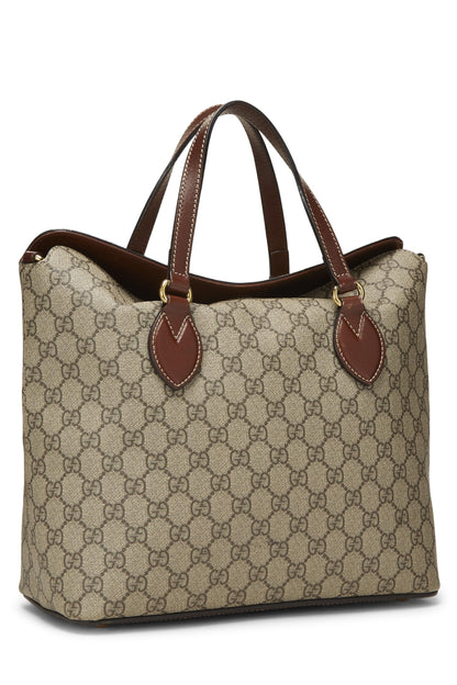 Gucci, sac à main Linea en toile suprême GG d'occasion, marron