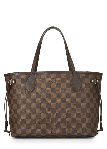 Louis Vuitton, Damier Ebene Neverfull PM d'occasion, marron