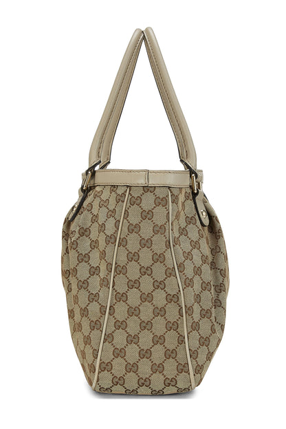 Gucci, Pre-Loved Original GG Canvas Sukey grande, Crema