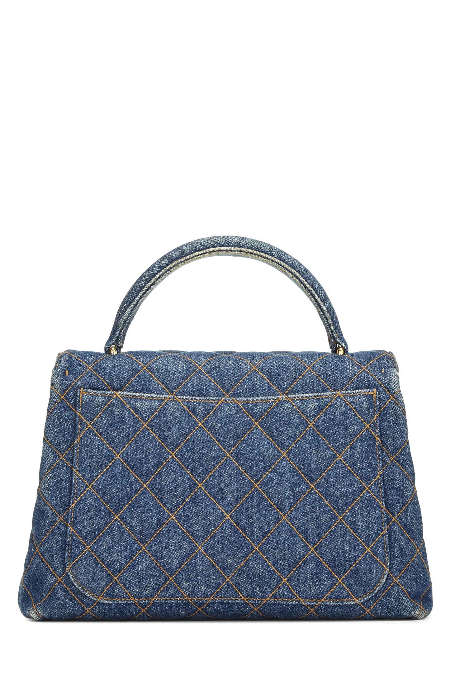 Chanel, Kelly Small en denim bleu d'occasion, bleu