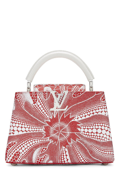 Louis Vuitton, d'occasion Yayoi Kusama x Louis Vuitton Infinity Taurillon Capucines BB à pois rouges et blancs, rouge