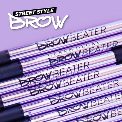 Crayon à sourcils et pinceau à spirale Urban Decay Brow Beater Micro Fine Waterproof (Dark Drapes - Dark Brown), résistant aux taches, hydratant, vitamine E, huile d'argan et huile de coco, végétalien - 0,0018 oz