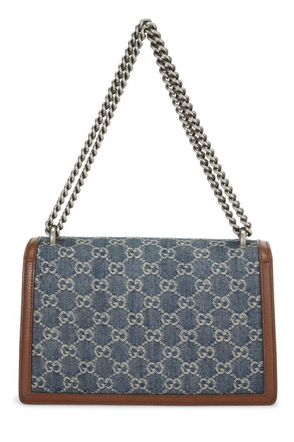 Gucci, sac à bandoulière Dionysus en denim bleu d'occasion, petit modèle, bleu