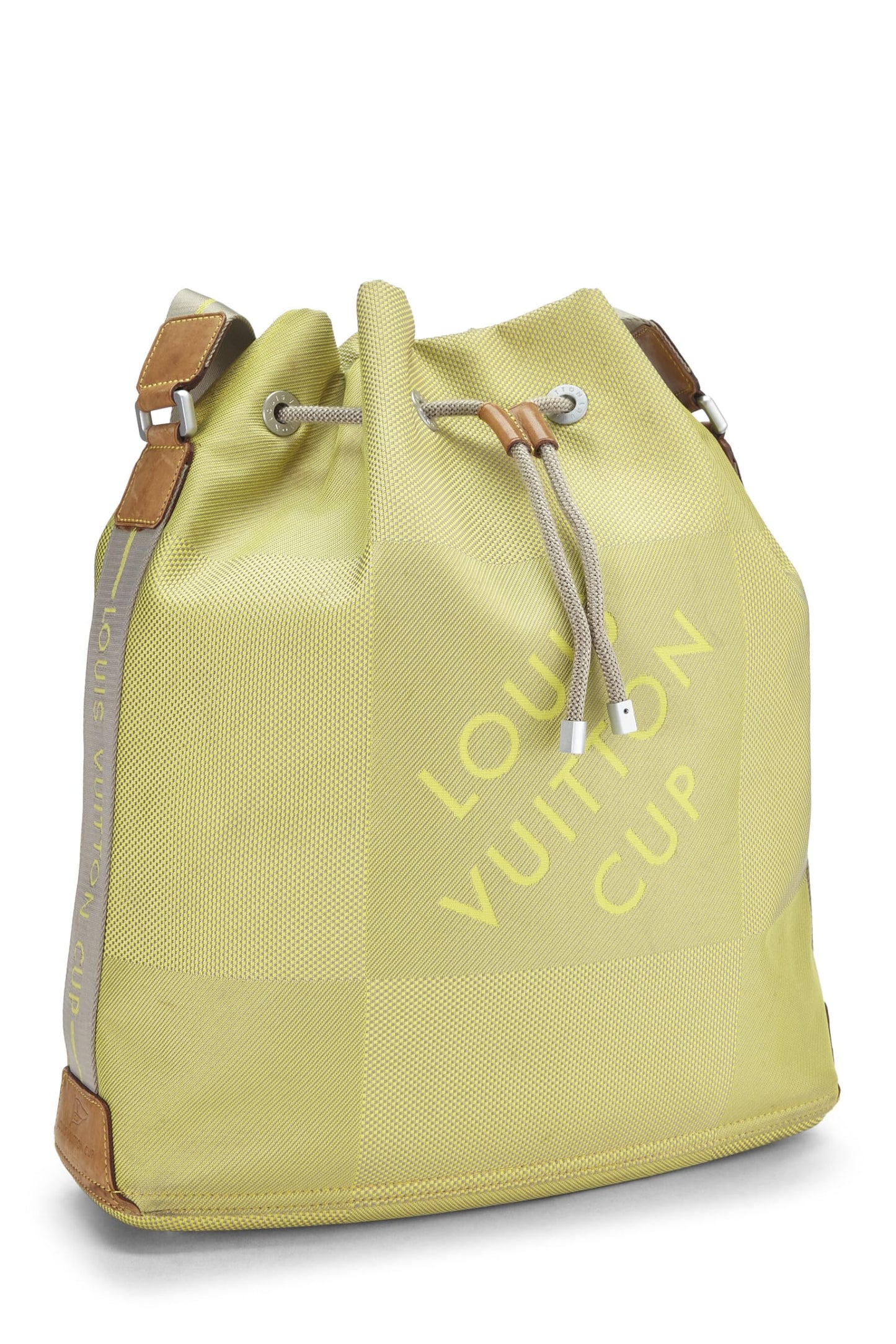 Louis Vuitton, Pre-Loved Yellow Damier Geant LV Cup Volunteer, Yellow