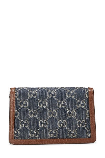 Gucci, Mini sac bandoulière Dionysus en denim bleu GG d'occasion, bleu