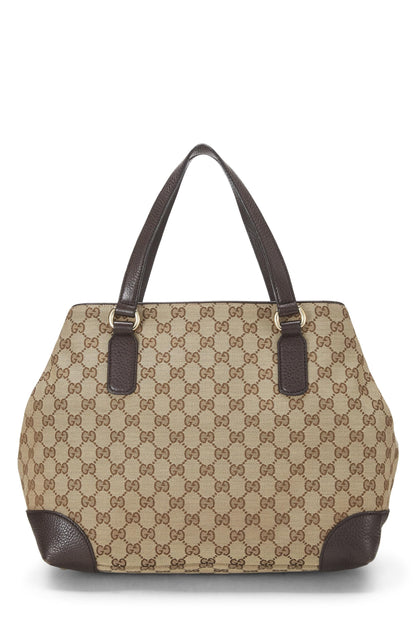 Gucci, sac fourre-tout de dressage en toile GG d'origine d'occasion, marron