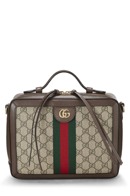 Gucci, sac à bandoulière Ophidia en toile suprême GG d'origine d'occasion, taille moyenne, marron