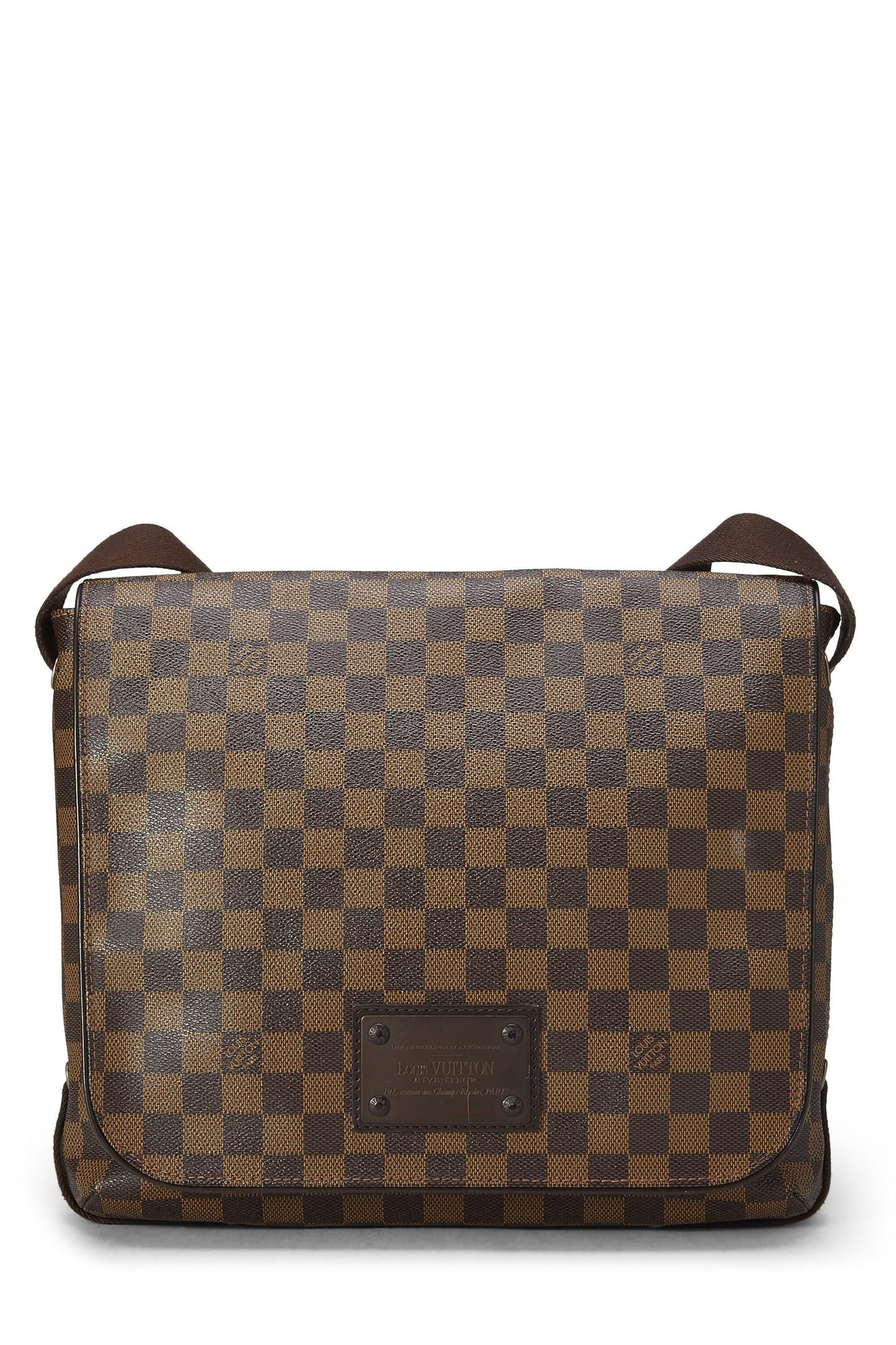 Louis Vuitton, Brooklyn MM Damier Ebène d'occasion, marron